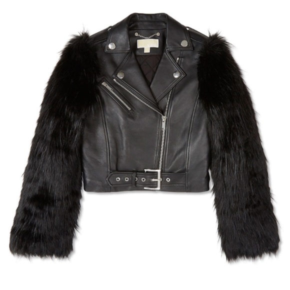 🆕 MK Leather Fur Jacket - Picture 1 of 16